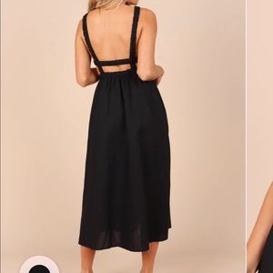 Petal and Pup Backless Dress in Chocolate Brown